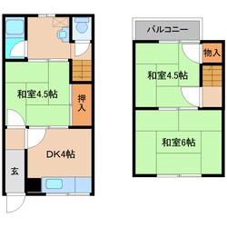 築山駅 徒歩9分 1階の物件間取画像